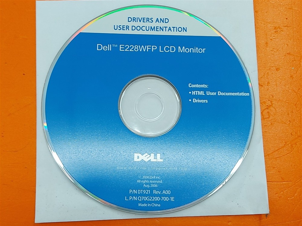 ⭐️⭐️⭐️⭐️⭐️ Dell E228WFP LCD Monitor Drivers & User Documentation CD Disc