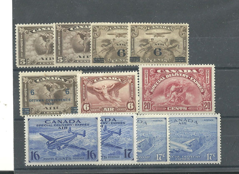CANADA AIRS AND SPECIAL DELIVERY SCOTT MINT GROUP.