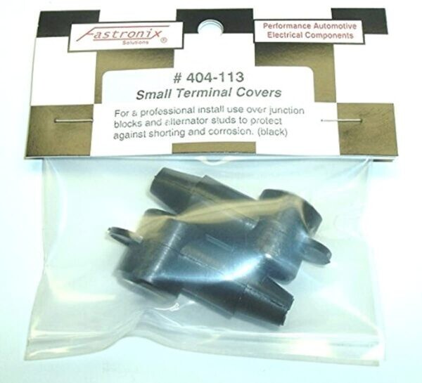 Fastronix 5/16? ? 1/4? STUD Terminal Covers Pair Black Flexible 404-113