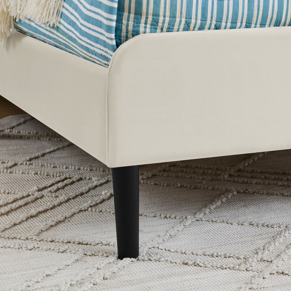 Full Size Upholstered Platform Bed Frame with 2 Storage Drawers, Adjustable Vel