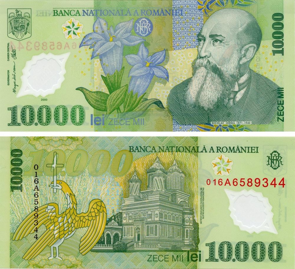Romania 10,000 lei 2000 Polymer UNC (P112)