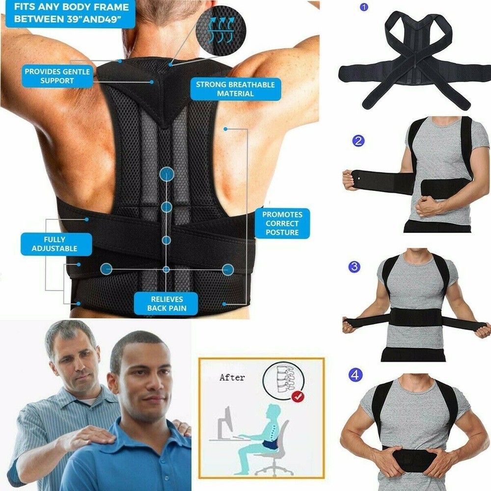 Corrector Brace Back Posture Corrector Women Men Support Adjustable Belt.