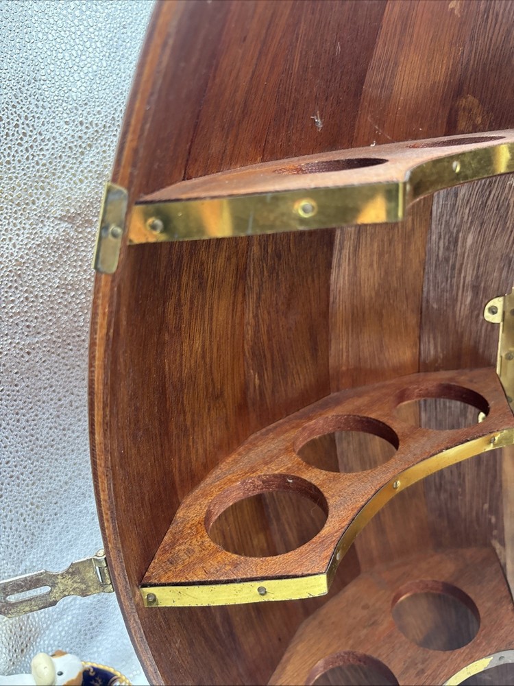Mahogany Barrel Wine Rack / Wine Holder