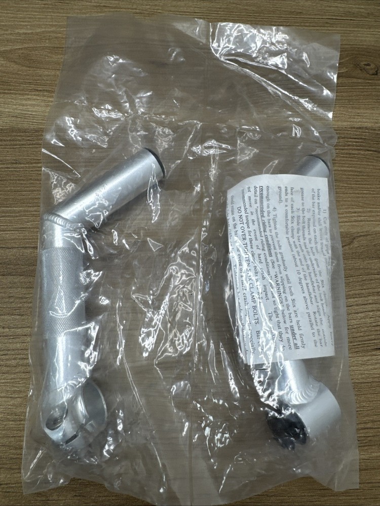 ControlTech Control Stix Team Issue Bar Ends NOS Vintage MTB USA Silver