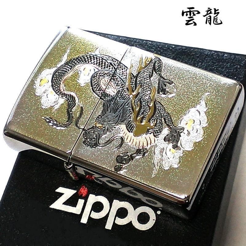 ZIPPO Japanese Pattern Unryu Dragon Silver Japan