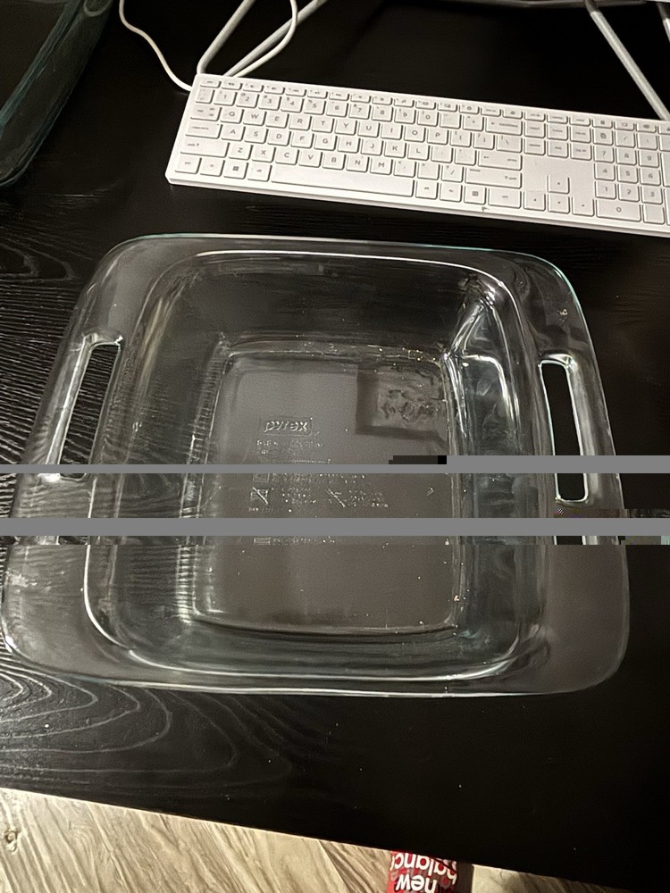 Pyrex 2 Piece Set with Handles Glass Bakeware Set Baking Dish