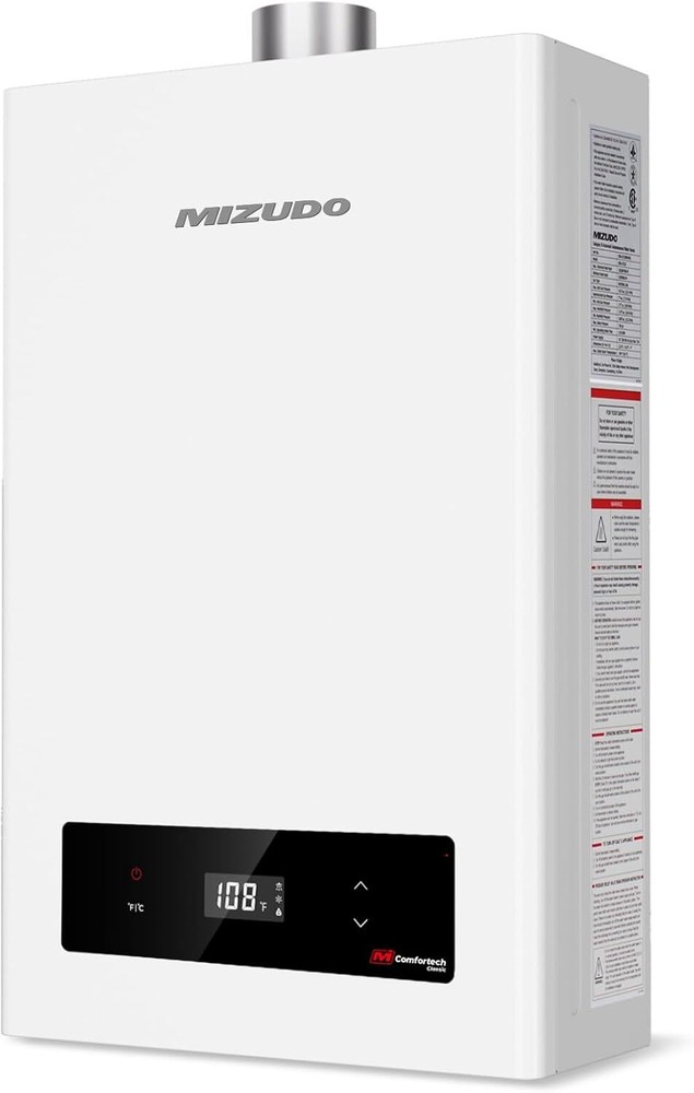 MIZUDO 16L Natural Gas Tankless Water Heater 120,000 BTU 5.1GPM Indoor On-Demand