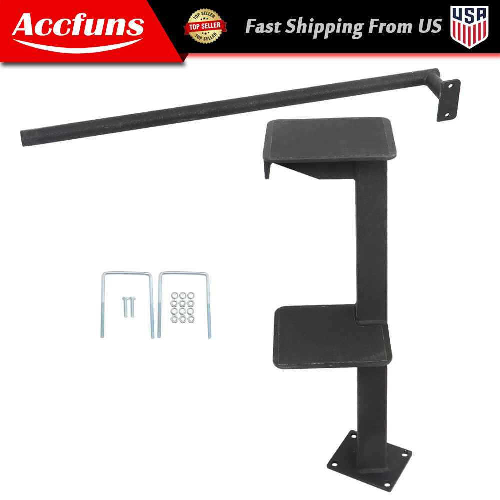 Boat Trailer Steps Heavy Duty Boat Steps with Handle 2 Step Bottom Mount