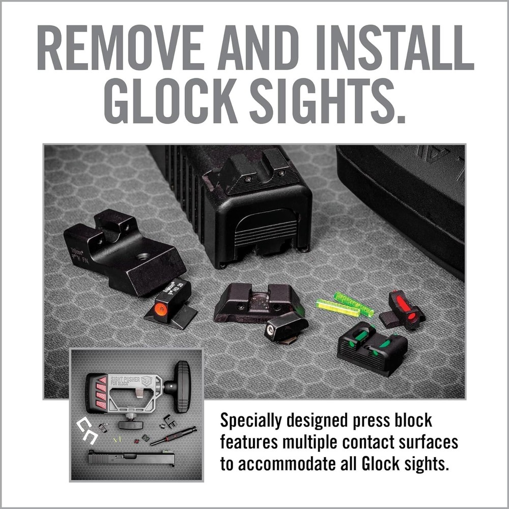Real Avid Universal Glock Sight Pusher | Front and Rear Sight Tool for Glock