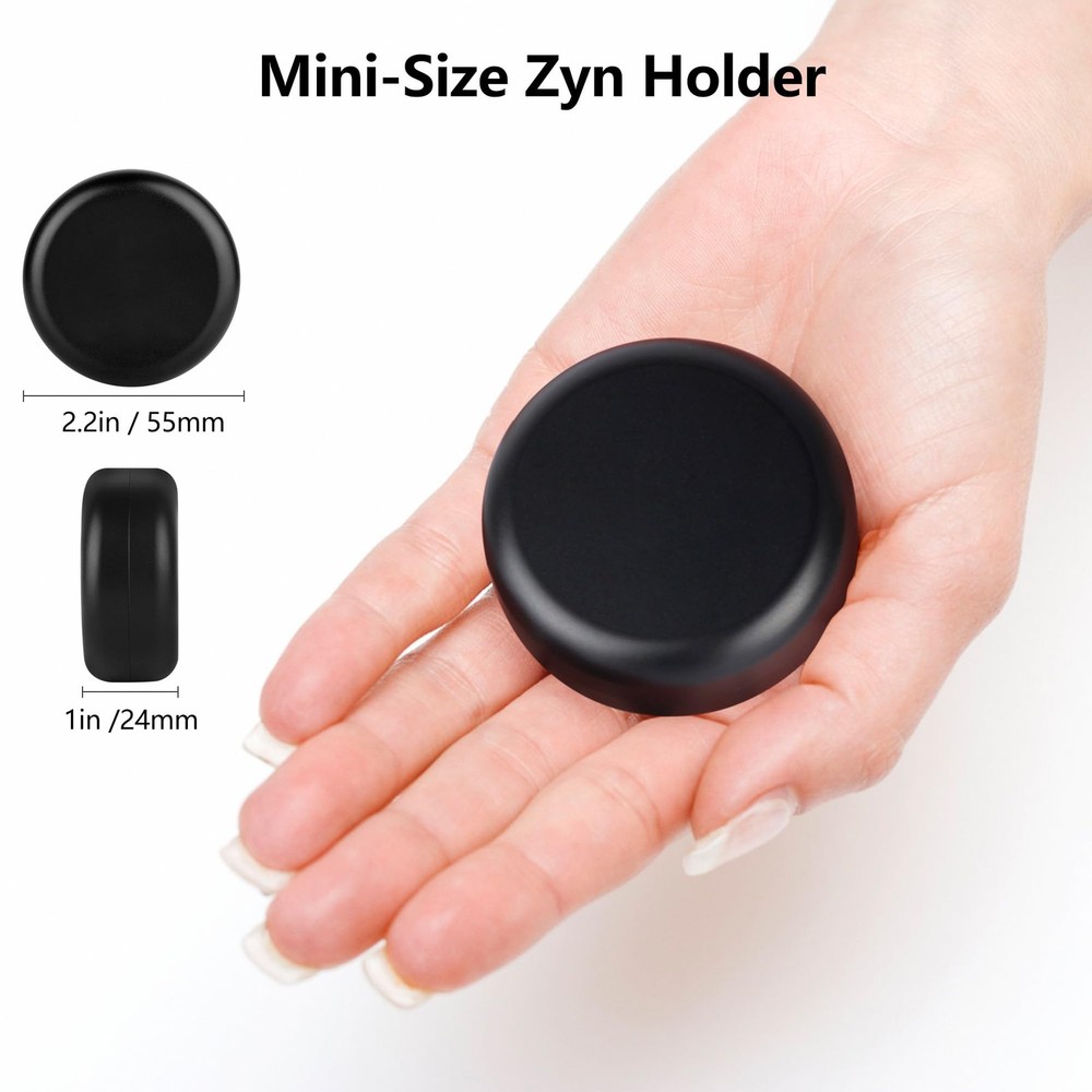 Mini Metal Container for Zyn Pouch | Can | Mini, Classic Black