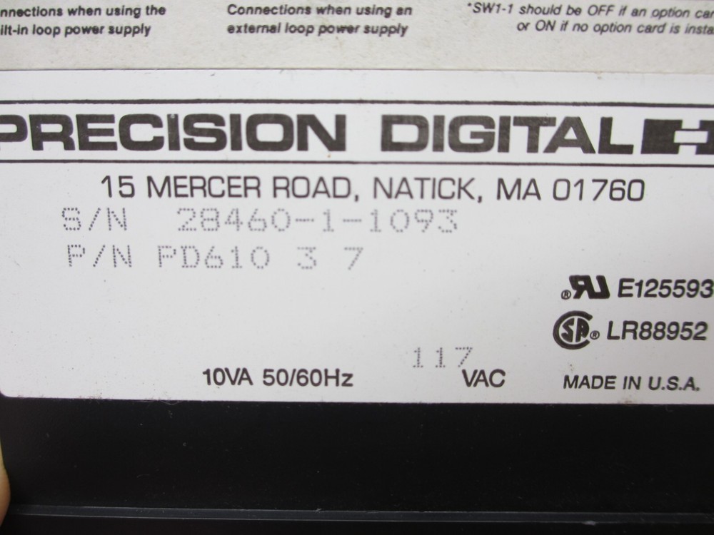 Precision Digital PD610-3-7 *NEW* Digital Panel Meter PD61037
