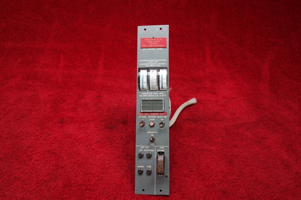 British Aerospace HA125-700A APU Switch Panel