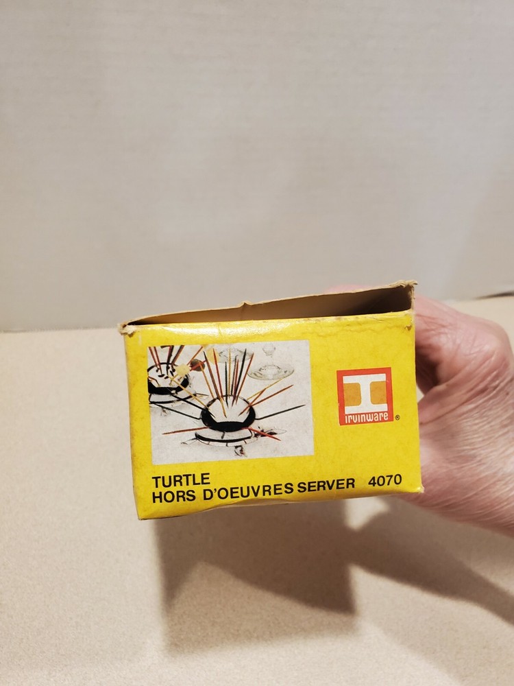 vintage turtle Hors D'oeuvre Server. 1974