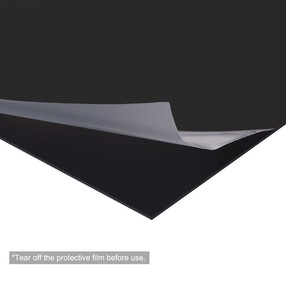 Black ABS Plastic Sheet 10x8x0.02" for Building Model, Panel, 8pcs