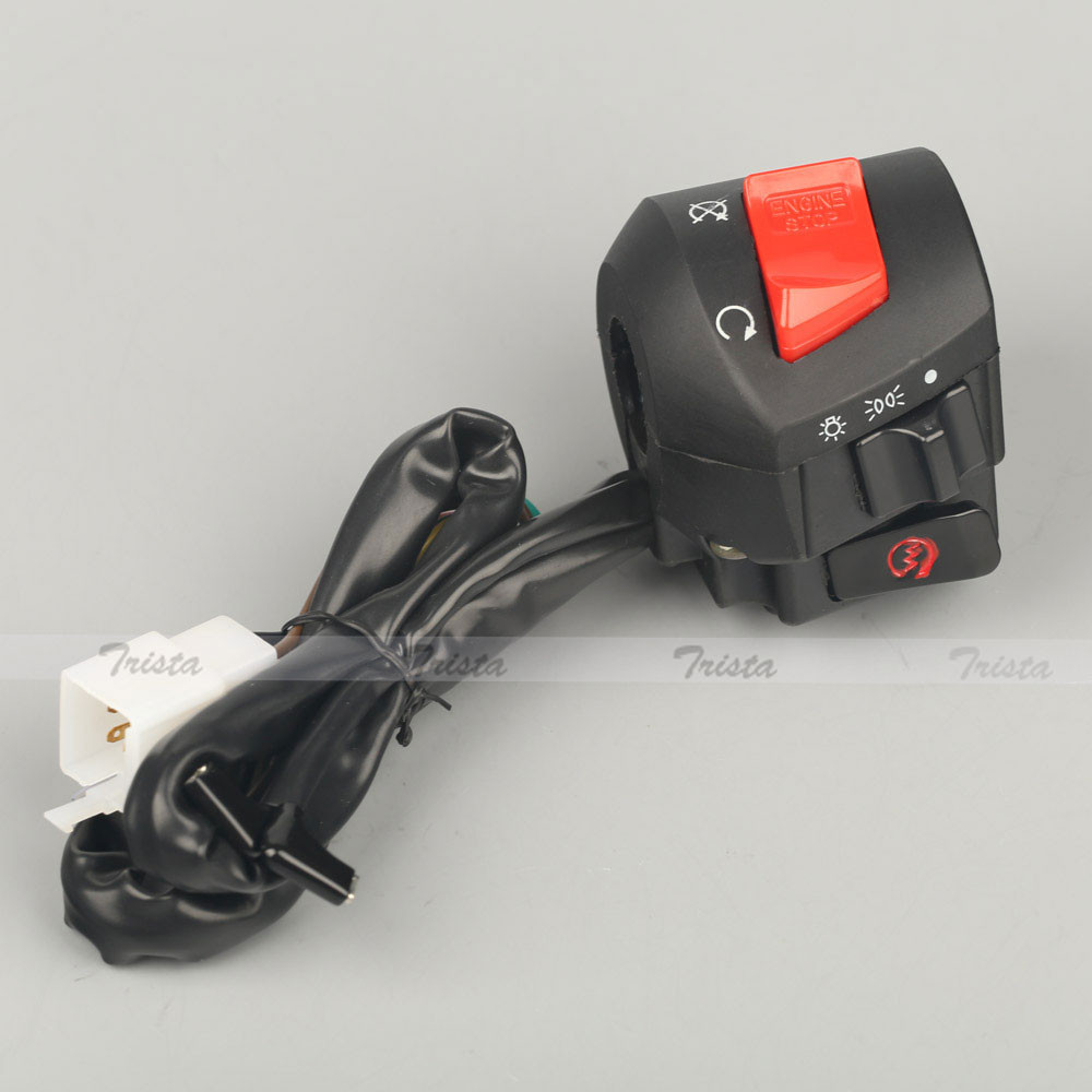 Motorcycle 7/8" Handlebar Horn Turn Signal Headlight Electrical Start Switch #C3