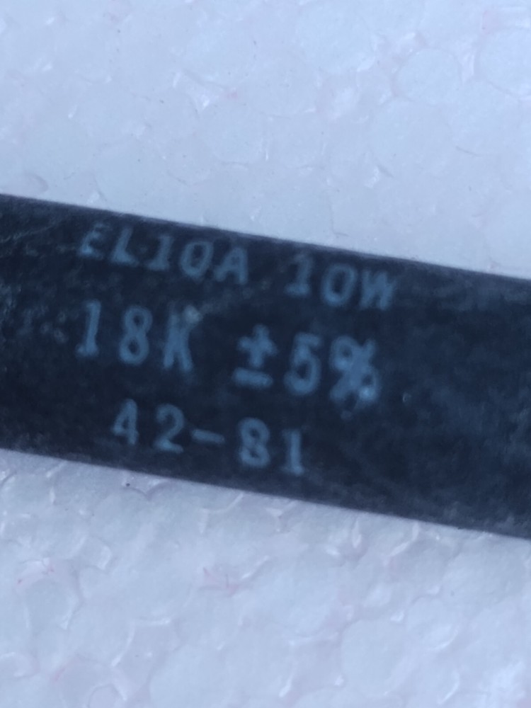 18k ohm 10 watt resistor Tel Labs Wire Wound (5) Quantity
