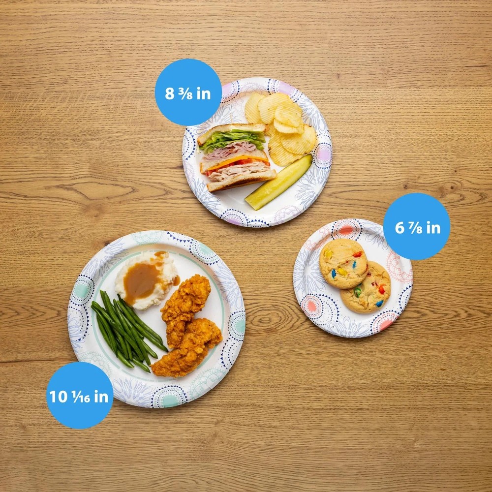 Great Value Disposable Paper Plates, 8.5", 300 Count