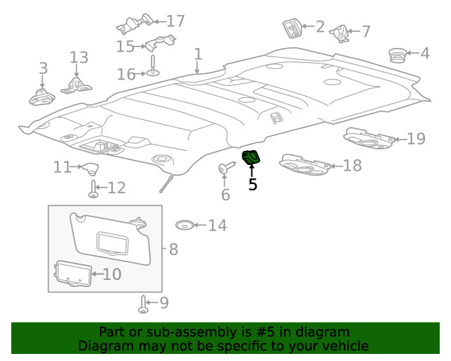 Genuine Ford Coat Hook GB5Z-7829024-BB