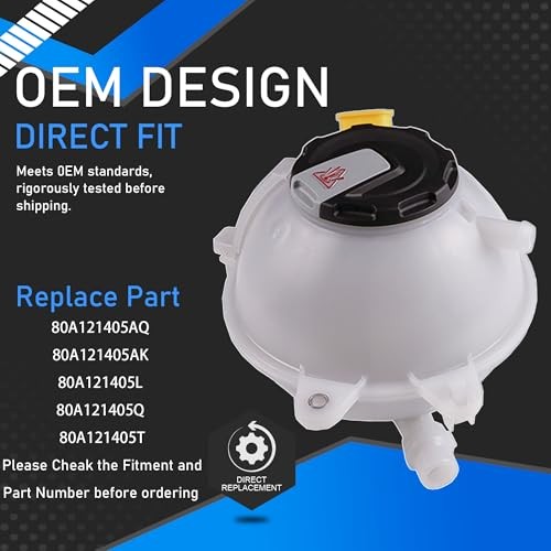 Engine Radiator Coolant Overflow Recovery Expansion Tank with Sensor & Cap