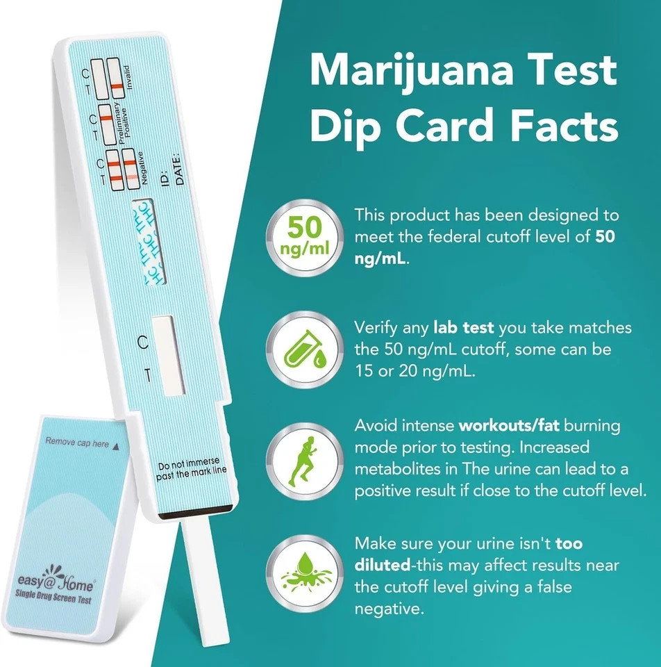 (3 Pack) Easy@Home Single Marijuana (THC) Drug Screen Test EDTH-114:15