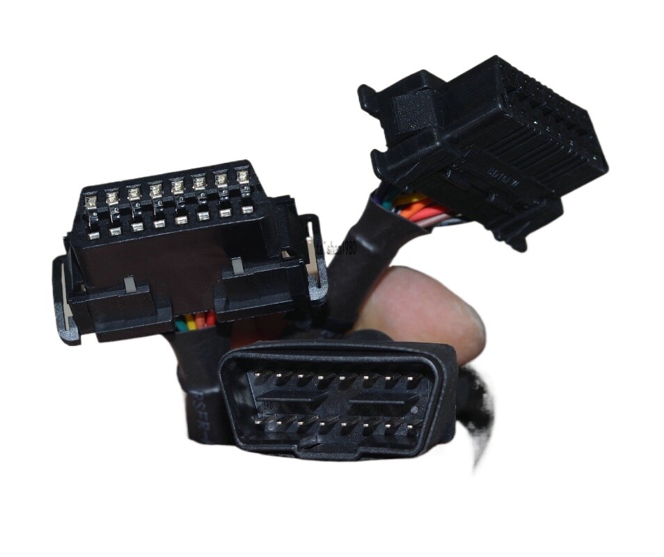 Original line obd2 one two conversion / extension car computer connection plug