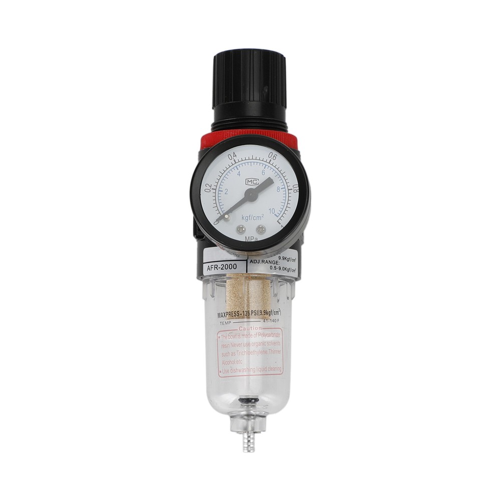 AFR-2000 1/4" Air Compressor Filter Water Separator Trap Tools W Regulator Gauge