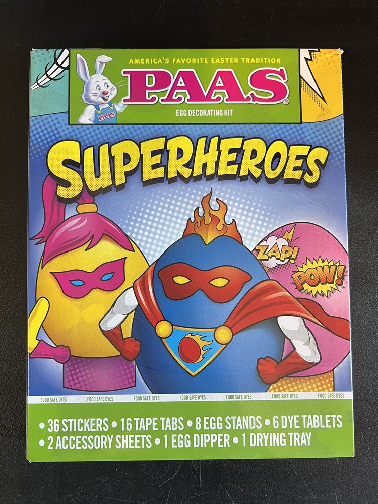 PAAS Superheroes Egg Decorating Coloring Kit