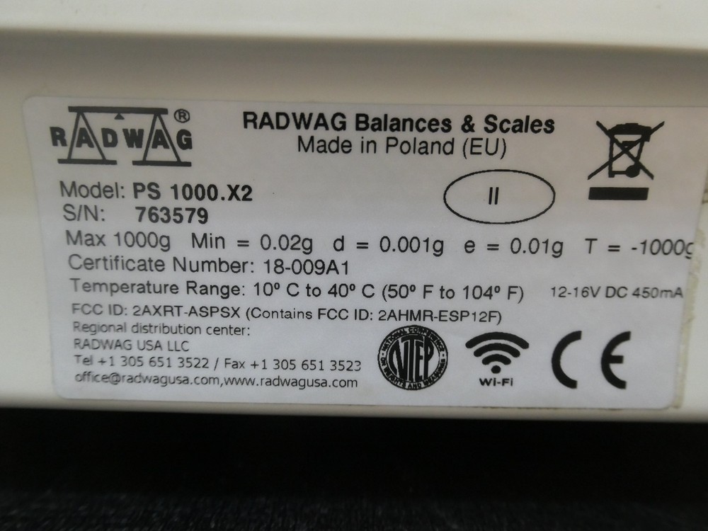 Radwag PS 1000.X2 Precision Balance