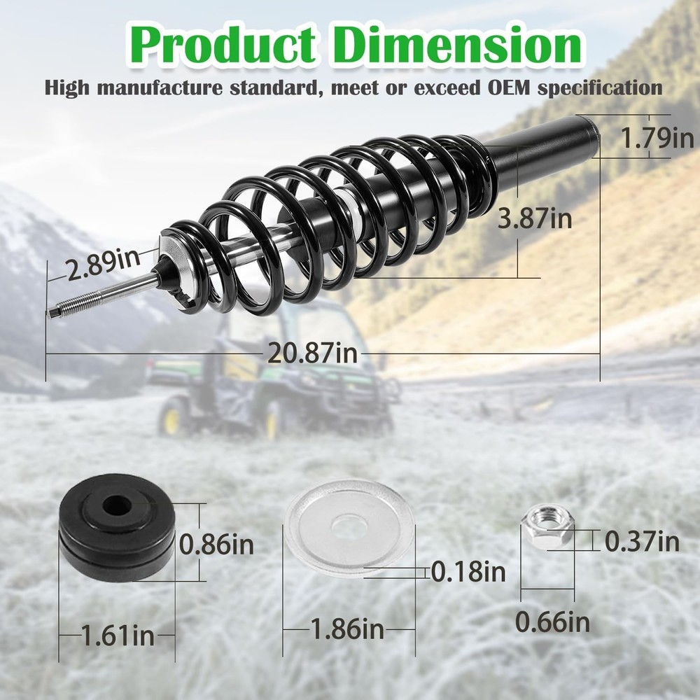 (2PCS) Front Left & Right Shock Absorber Set AM137957 for John Deere Gator UTV