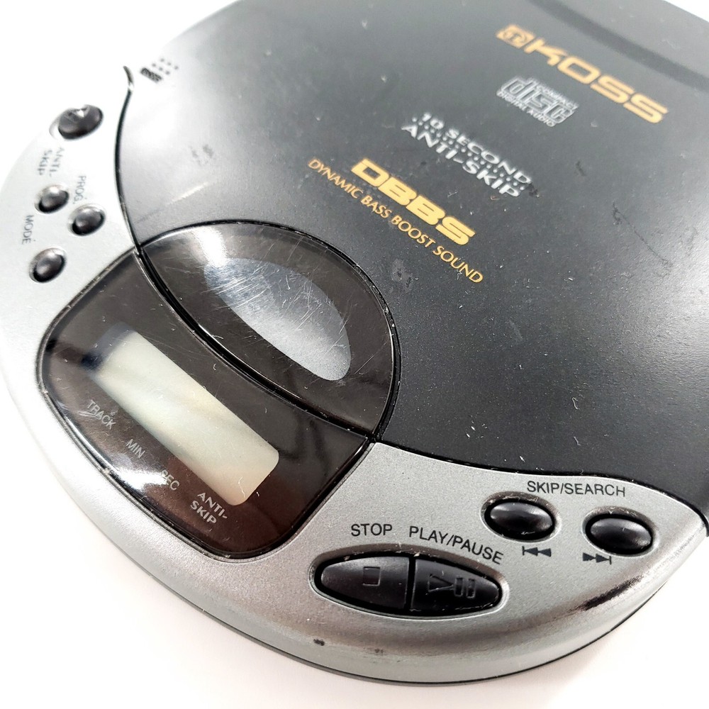 Koss CDP657 Portable CD Player 10 Second Anti-Skip DBBS Tested & Works **READ**