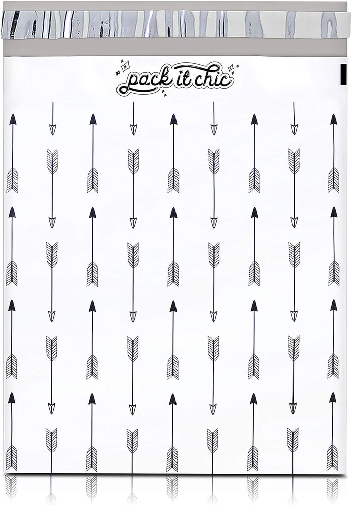 Arrows Pattern Poly Mailer Envelope Plastic 10 x 13, Pack 10