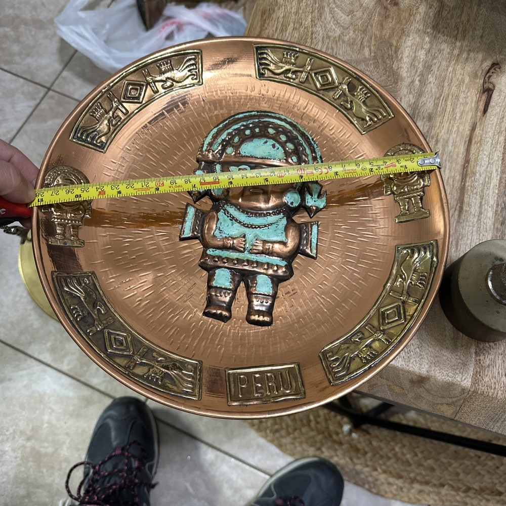 Vintage Peruvian Tumi Copper Wall Plaque