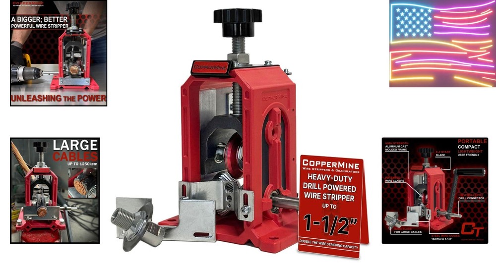 Manual Wire Stripping Machine – High-Capacity Copper Wire Stripper Hand Crank...
