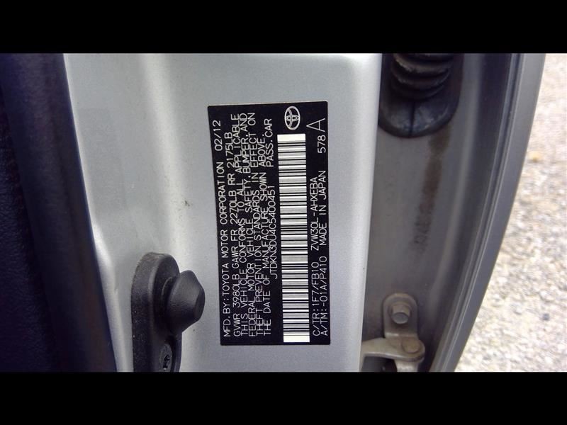 2012 12 TOYOTA PRIUS RIGHT RH REAR LATCH ACTUATOR