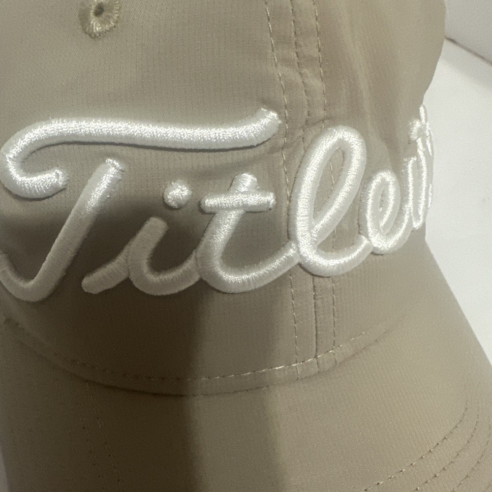Titleist Golf Hat W Key West GC Logo Embroidered Strapback-Beige