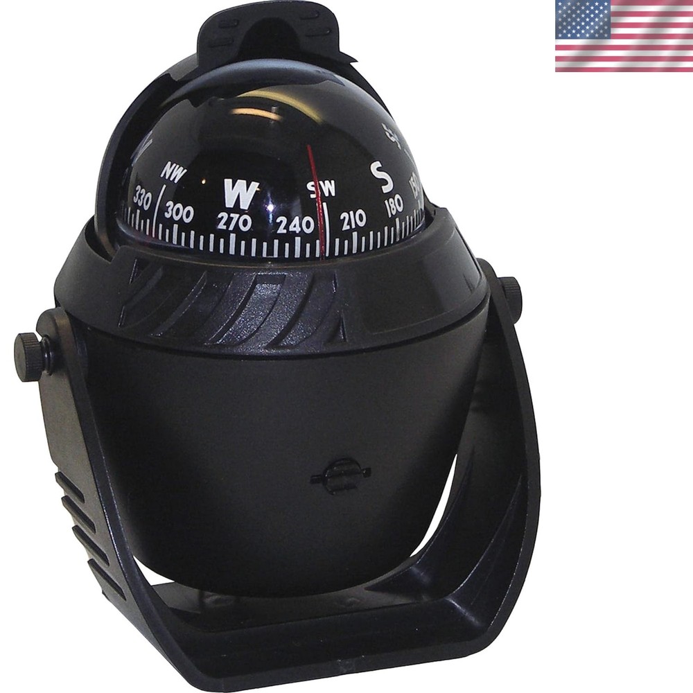 Shoreline Illuminated Marine Compass – Zero Spin, 12V Light, Console Mount