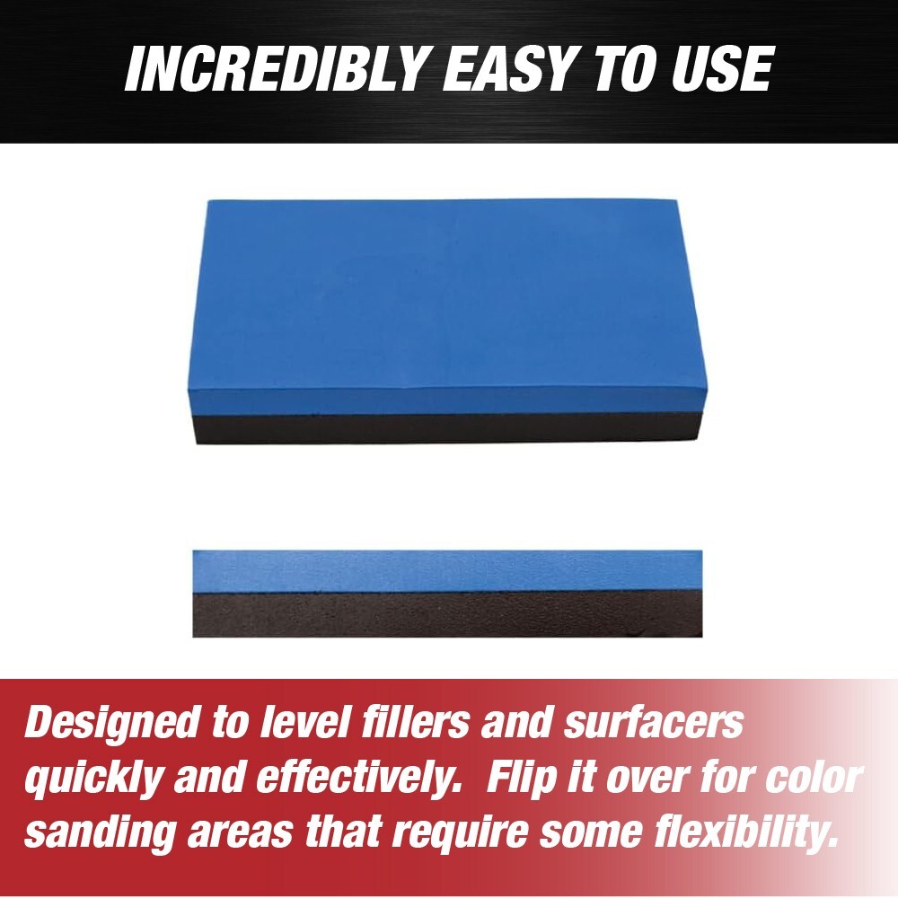 EVA Sanding Blocks Semi Rigid Double Sided Sand Sponge (2 Pack)