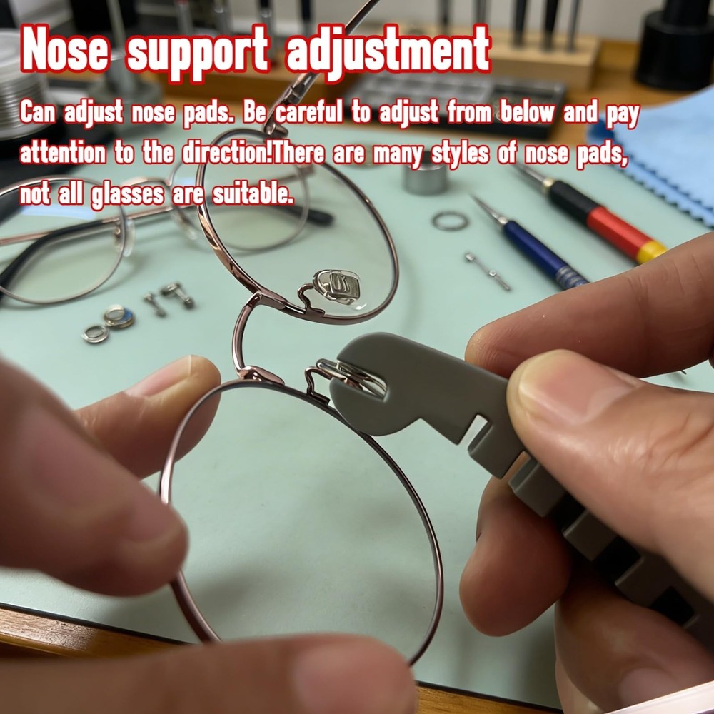 Eyeglass Frame Adjustment Tool with 3-in-1 Screwdriver Kit - Professional Cur...