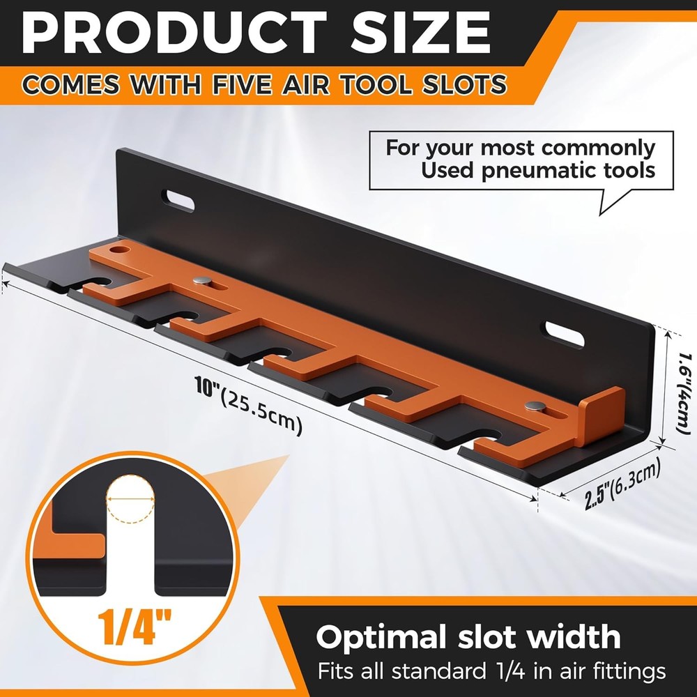 Air Tool Pneumatic Tool Holder,Wall Mount Air Tool Rack,Lockable Air Tool Hanger