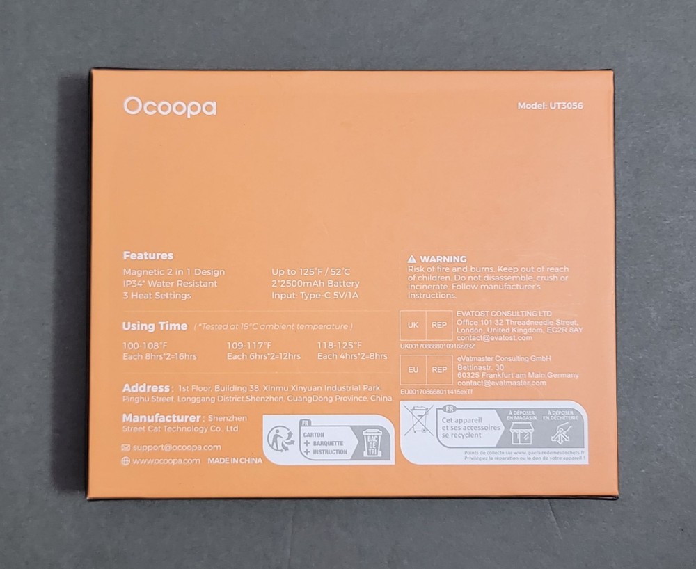 Hand Warmers Rechargeable, Ocoopa UT3056, TSA Approved