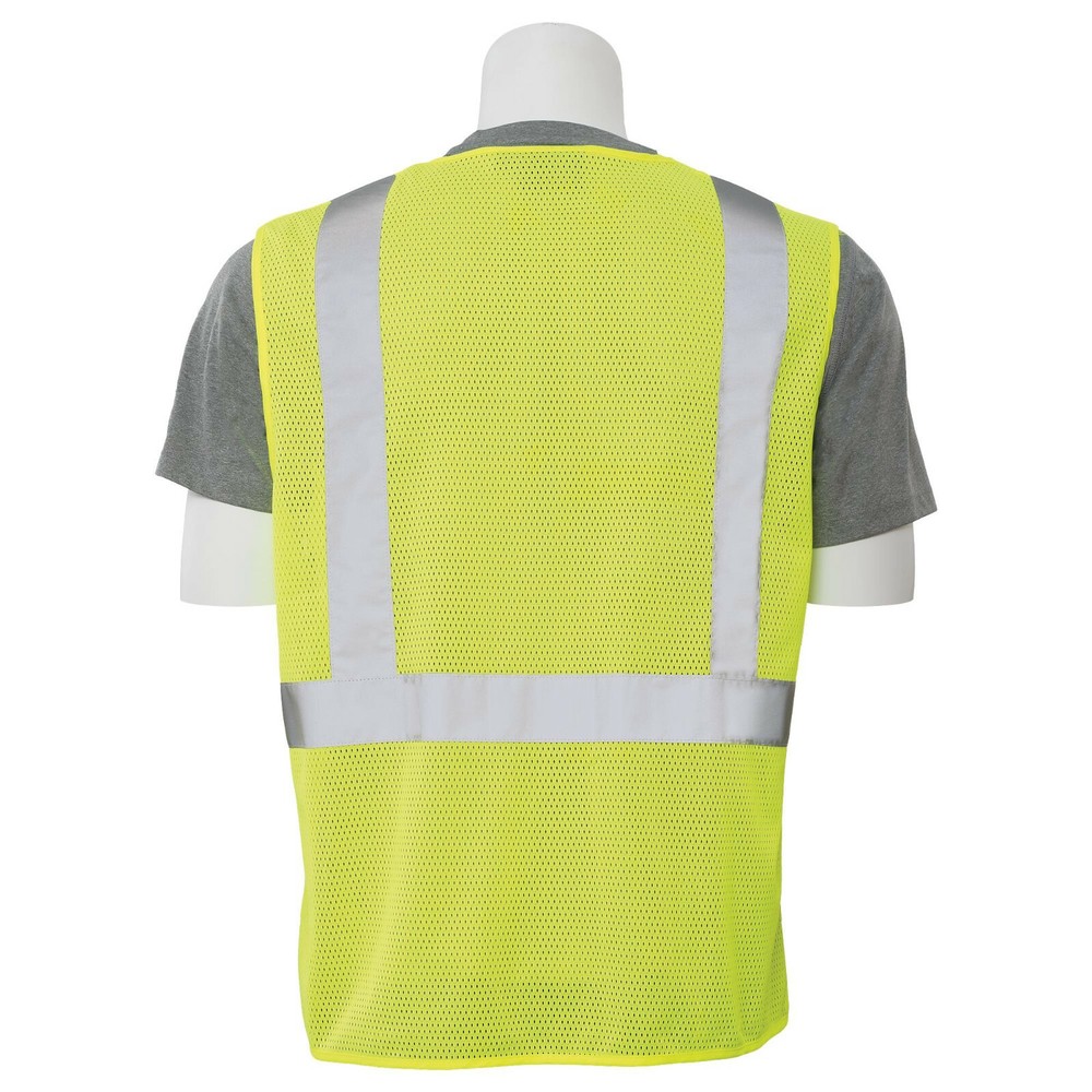 Lime Mesh Zipper Safety Vest (Class 2, Medium, No Pockets)