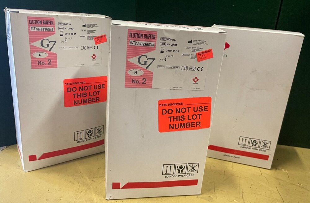 Tosoh Beta-Thalassemia Elution Buffer Number 2 for G7 Analyzer, 800ml Sealed