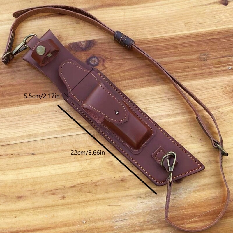 PU Leather Cutter Sheath Multi Layer PU Leather Holsters Back Hanging Cutter
