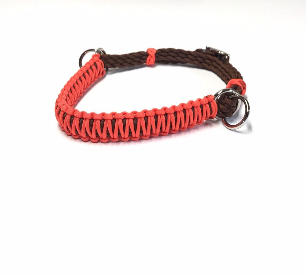 side pull hackamore attachment with a whoa orange and brown.. mini to draft siz