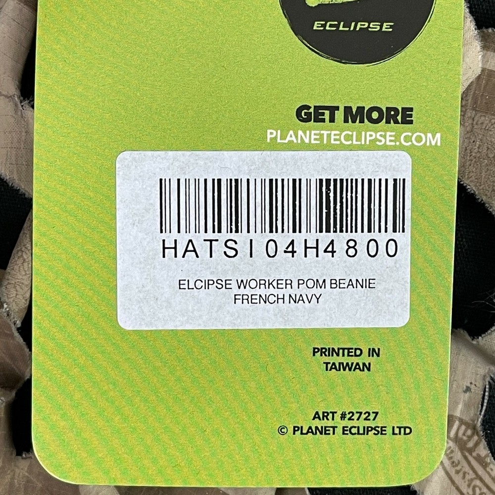 NEW Planet Eclipse Worker Pom Beanie - French Navy