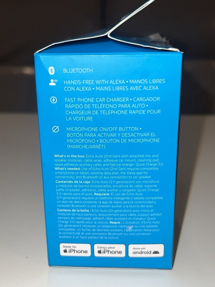 Amazon Echo Auto 2nd Gen Smart Car Assistant 2022 Release Black OPEN BOX