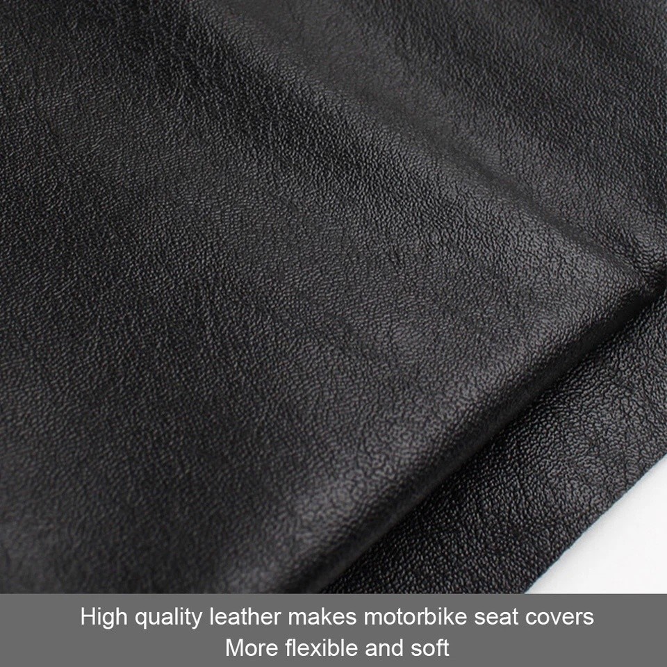 Universal Motorcycle Leather Seat Cover Trimmable Waterproof Elastic Protector