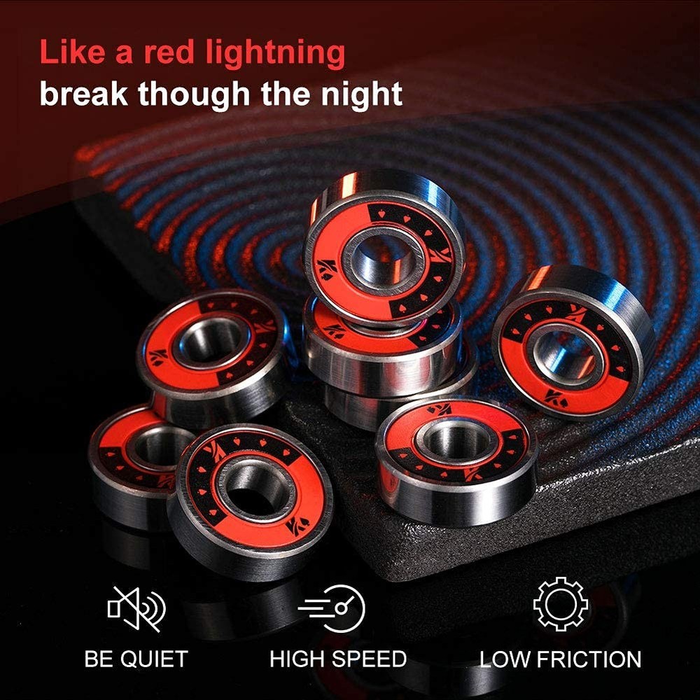 Ceramic Skateboard Bearings 608rs Pro Longboard Bearings ABEC Fast & Smooth