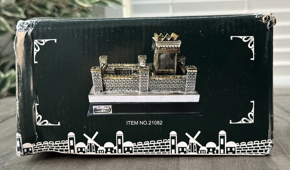 Silver Plating Model/Statue Jerusalem Israel Big Second Temple Model 925 *Read