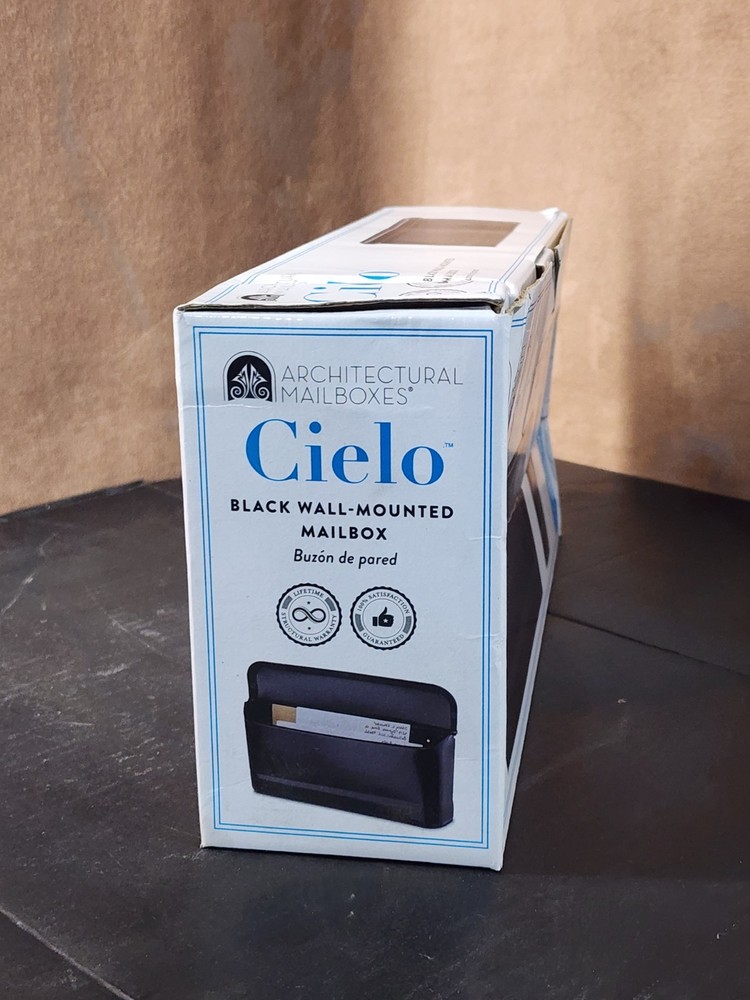 Architectural Mailboxes | Cielo ~ Black Wall Mounted Mailbox